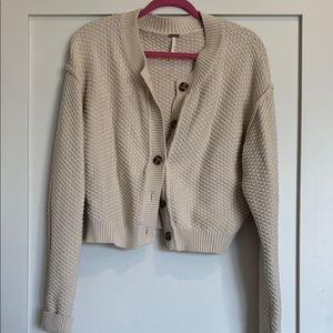 Free People Cropped Cardigan Sweater